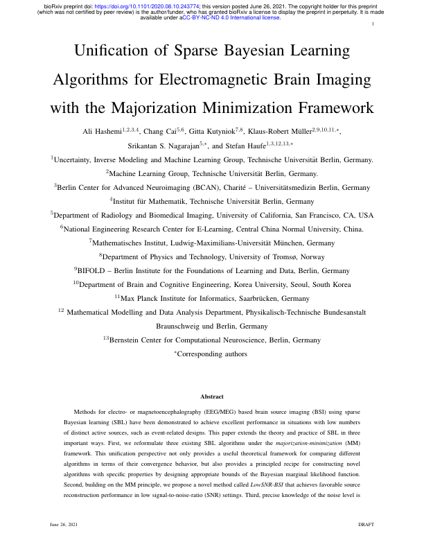 Unification of Sparse Bayesian Learning Algorithms for El... | ResearchHub